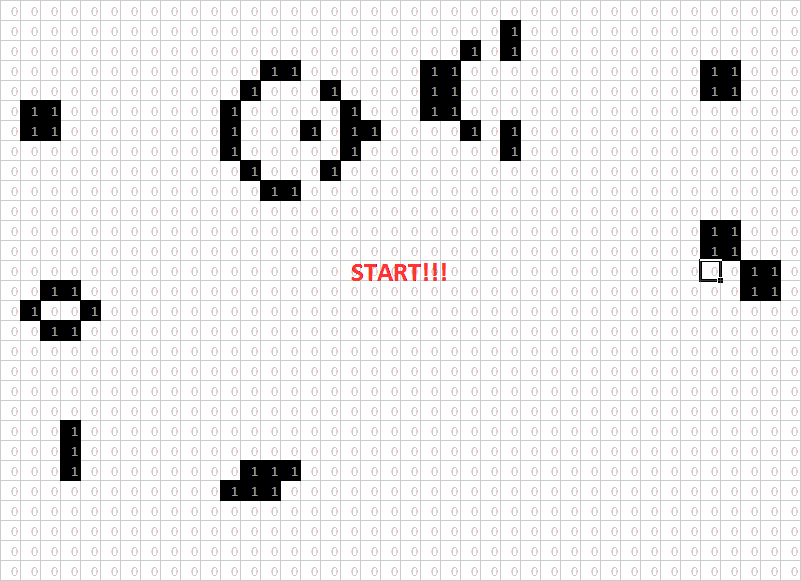 Animation of a 2D cellular automaton